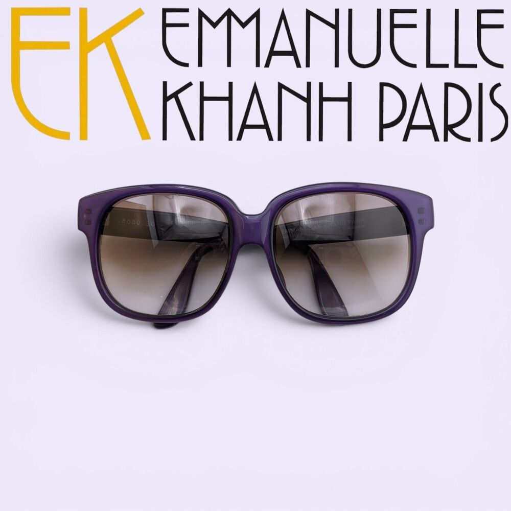 Vintage Emmanuelle Khanh Paris 8080 Purple Acetate Sunglasses France EUC